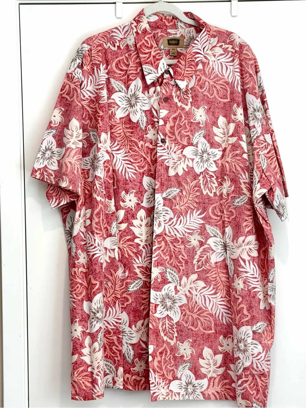 The Foundry Supply Co. Red & White Floral Button-Down Camp Shirt